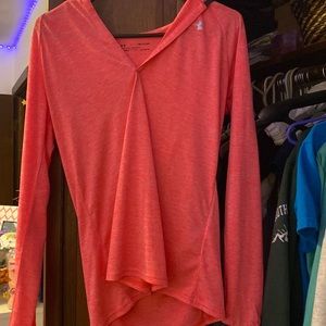 Pink under armor workout wear size small